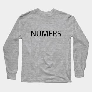 Numbers typography design Long Sleeve T-Shirt